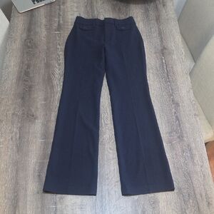 GAP High Rise Baby Boot Cut Crepe Trouser Pants Navy Blue Size 2